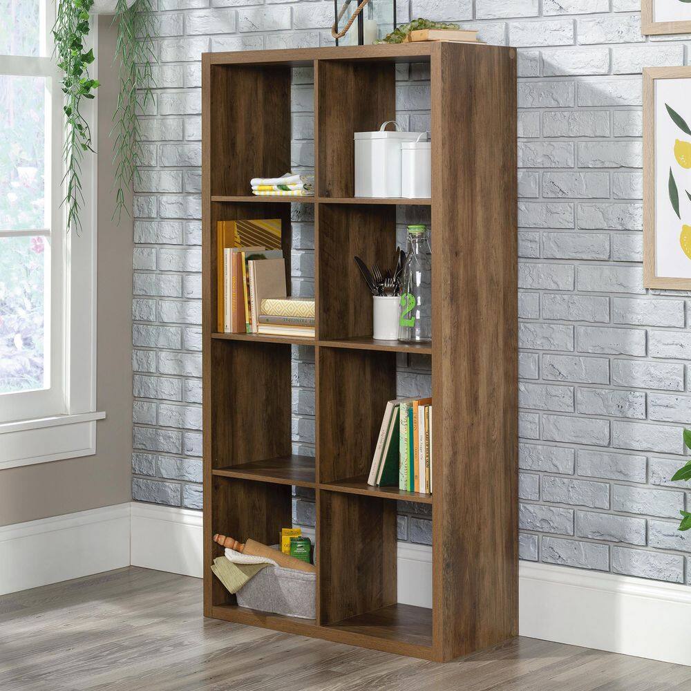 SAUDER 29.843 in. Wide Rural Pine 8-Cube Accent Bookcase 431400