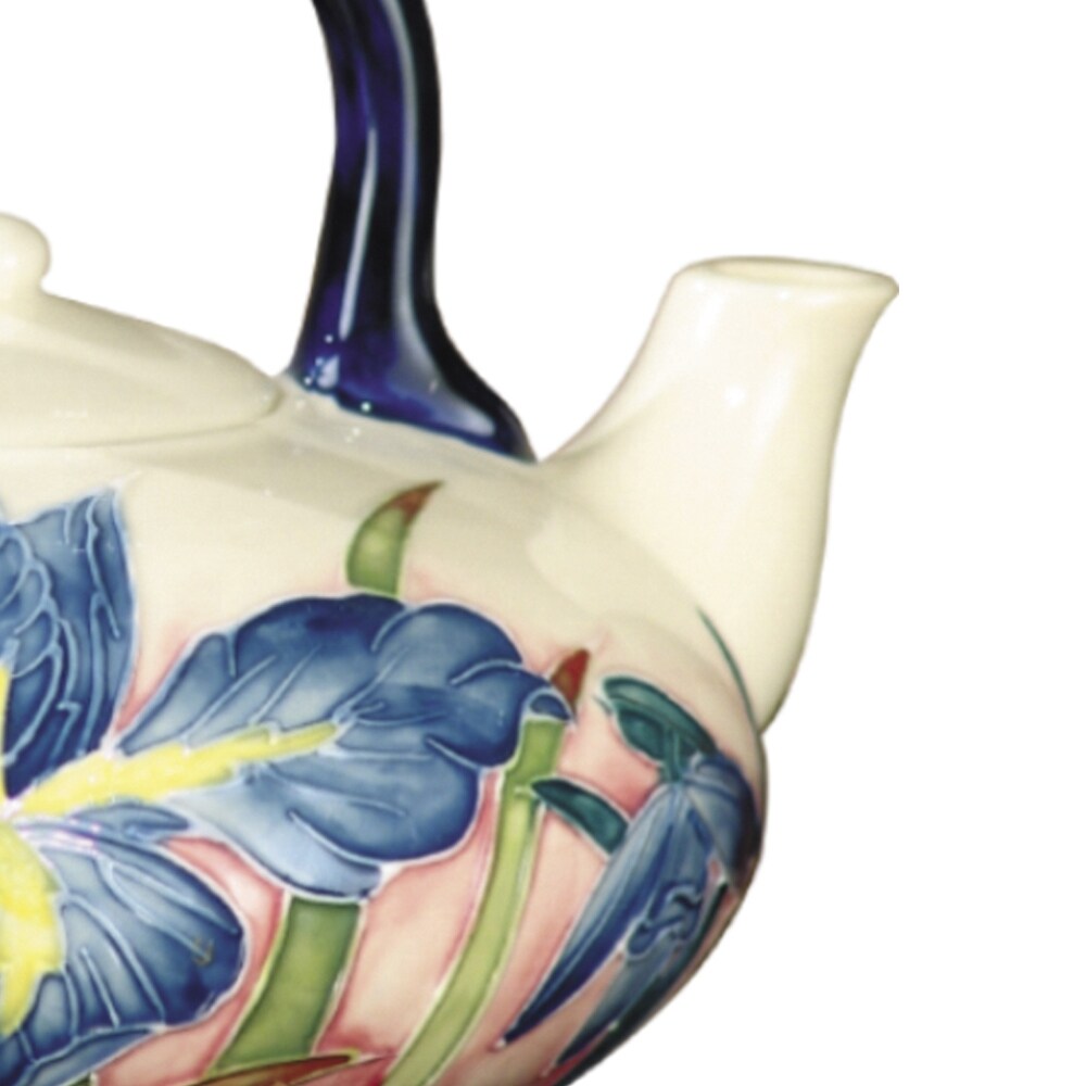 Iris Hand Painted Porcelain Tea Pot