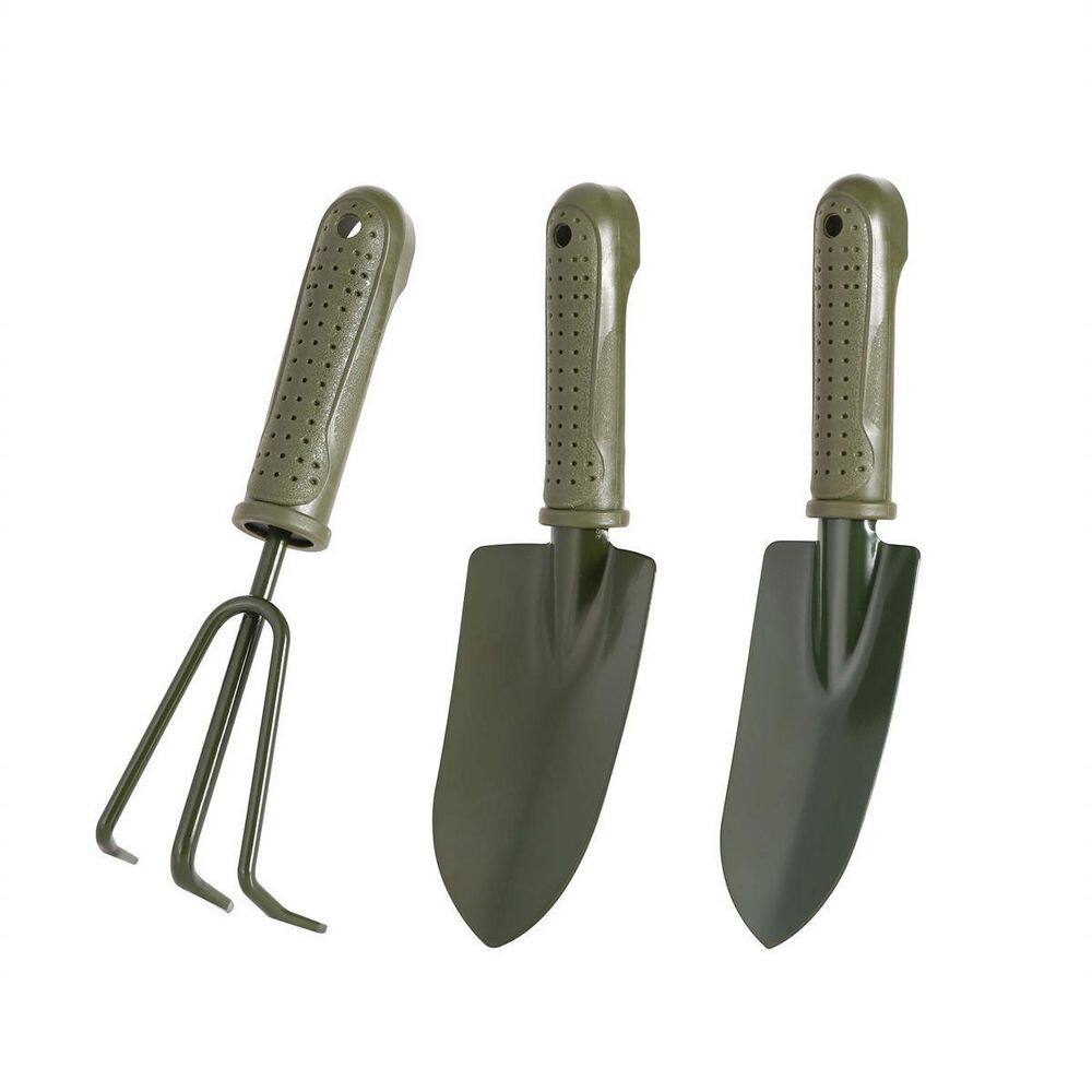 Dyiom 3-Piece Charcoal Aluminum Garden Tool Set with Non-Slip Ergonomic Handle B07VKB9Z36