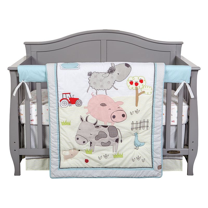 Trend Lab Farm Stack 4-Piece Crib Bedding Set