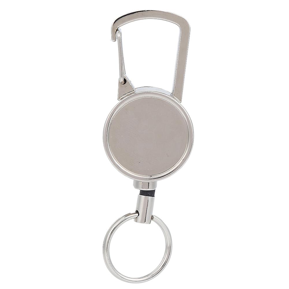 2.5cm All Metal High Resiliency Nylon Rope Key Chain Antilost Antitheft Key Ring