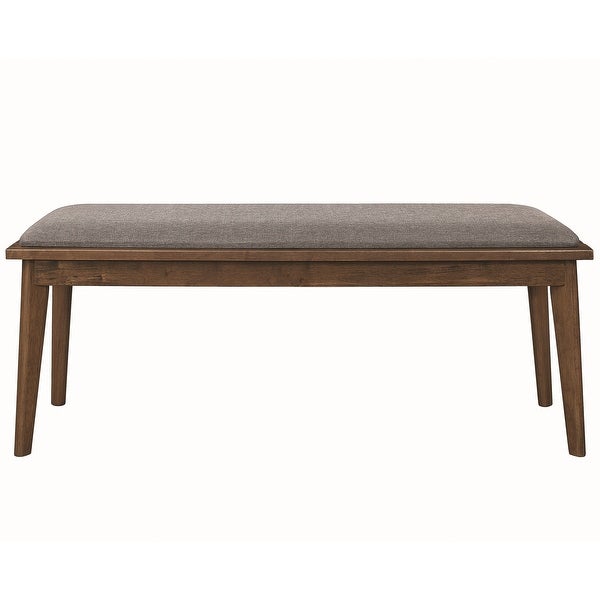 Retro Modern Design Natural Walnut Bench