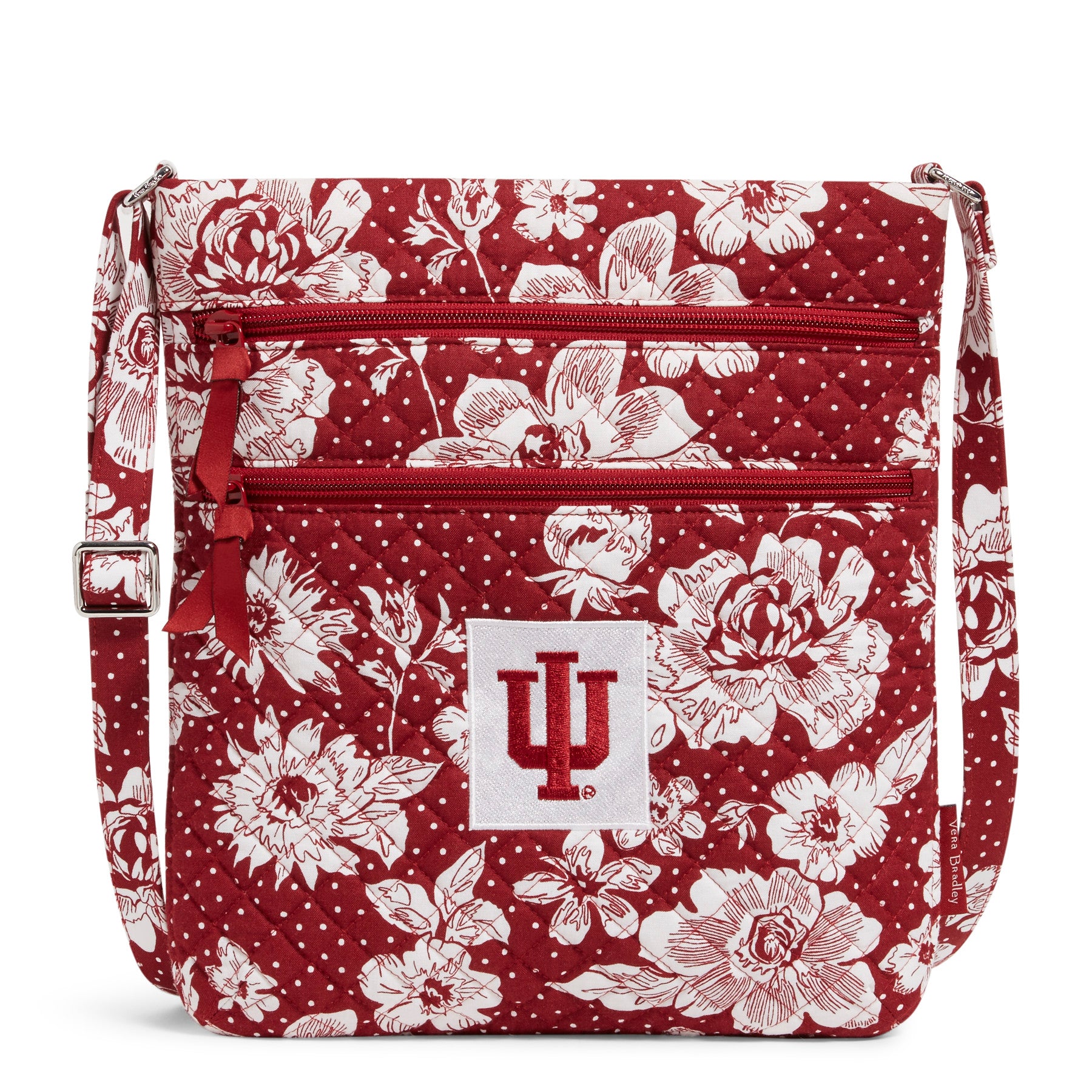 Collegiate Triple Zip Hipster Crossbody Bag