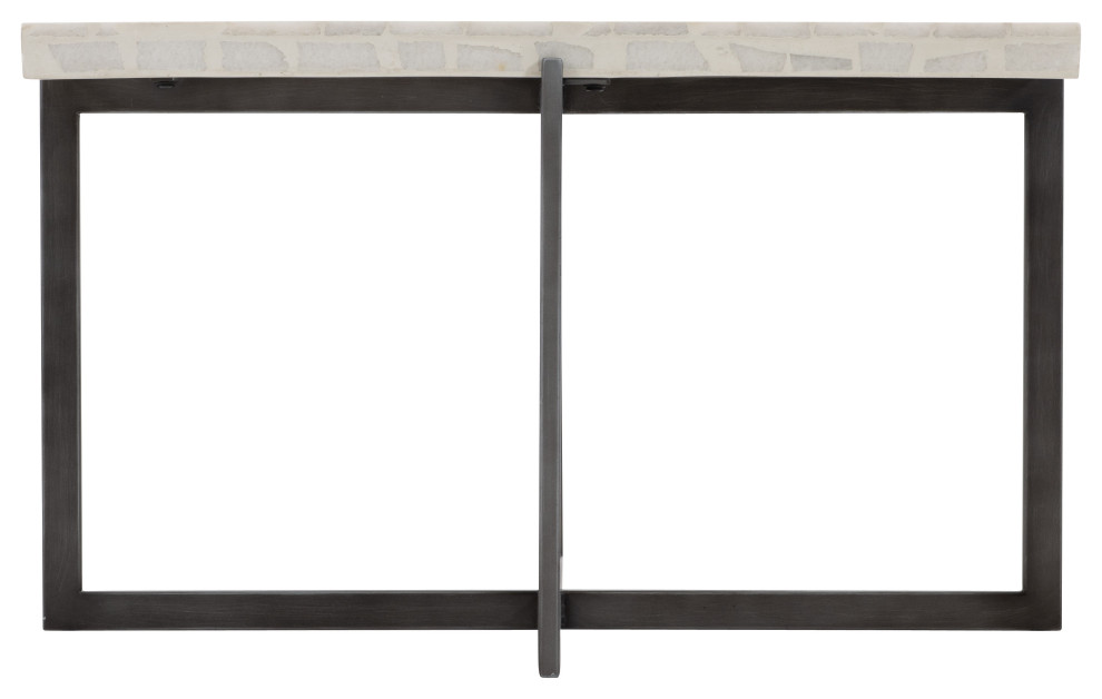 Bernhardt Exteriors Stillwater Large Cocktail Table  Flint Gray/Terrazzo   Industrial   Outdoor Coffee Tables   by Bernhardt Furniture Company  Houzz