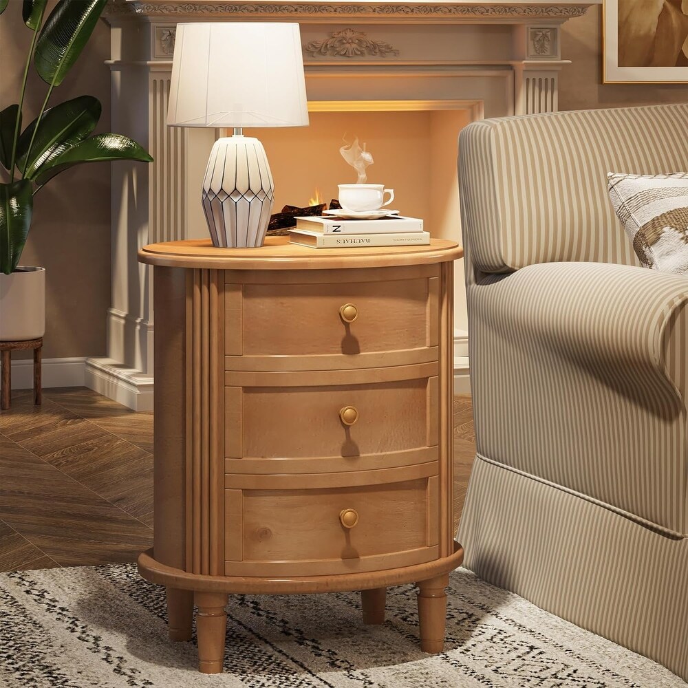 Nightstand with 3 Drawers  No Assembly