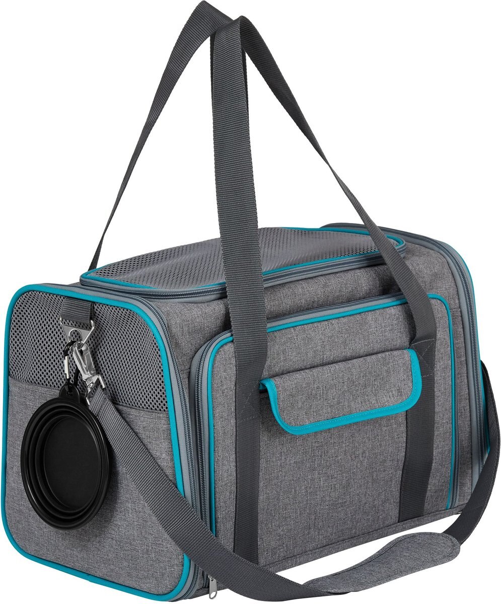 Frisco Single Soft Sided Expandable Airline Approved Dog and Cat Carrier