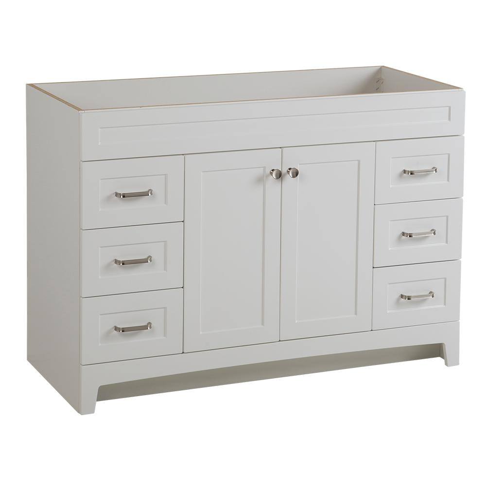 Home Decorators Collection Thornbriar 48.0 in. W x 21.5 in. D x 34.2 in. H Bath Vanity Cabinet without Top in Polar White TB4821-WH