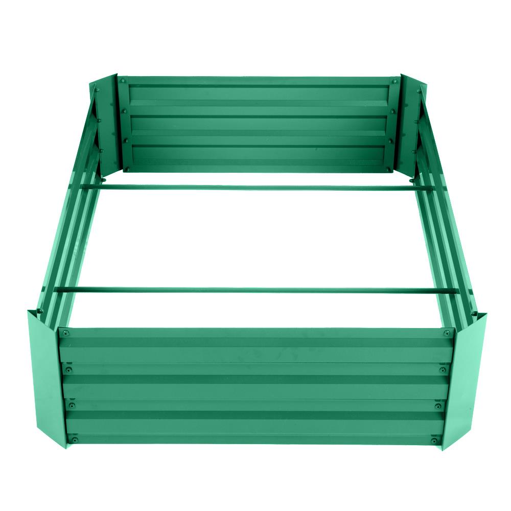 Zimtown Iron Raised Garden Bed Planter Box Green