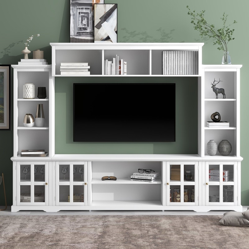 Modern Entertainment Wall Unit  TV Console Table for TVs Up to 70\