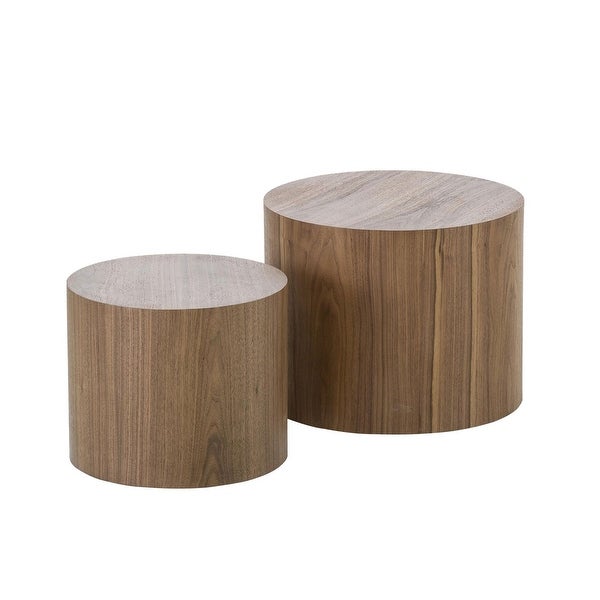 MDF with Ash Coffee Table， Walnut Veneer Sidetable End Table， Oak Ottoman