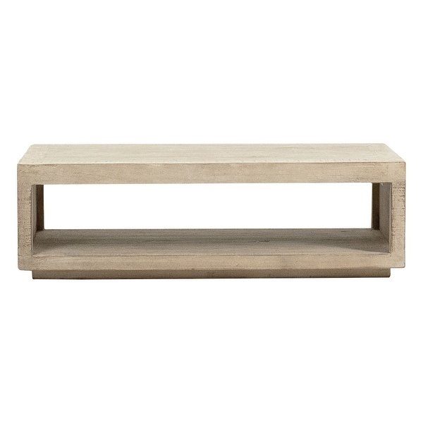 Stark Rectangular Reclaimed Pine Coffee Table， Light Brown