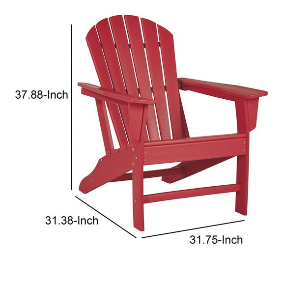 Benjara BM209702 Contemporary Plastic Adirondack C...