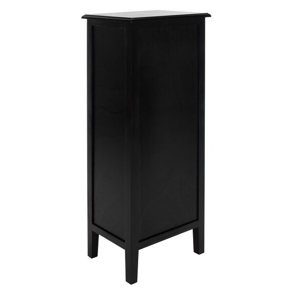 SAFAVIEH Michaela Distressed Black 4-Drawer Storage Side Table - 15