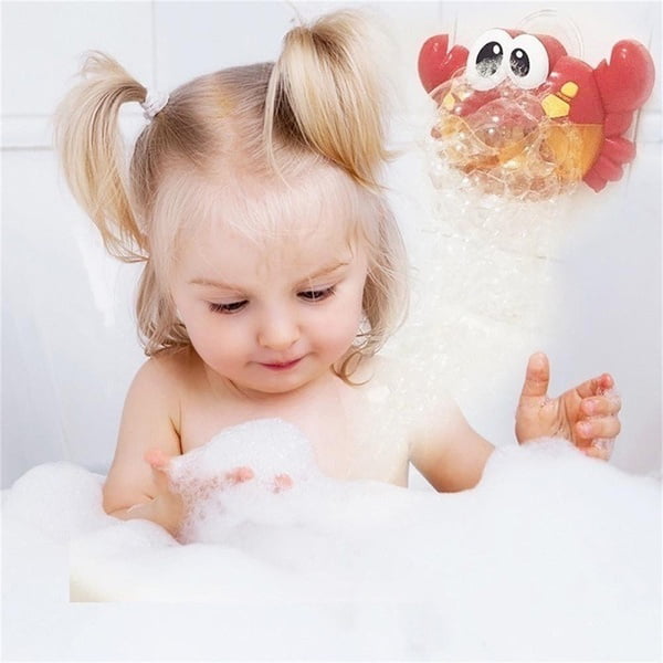 Willstar Lovely Electric Musical Bubble Crab Baby Bath Shower Toys Dreamlike Foam Making Machine for Toddlers(Built-in 12 Songs)