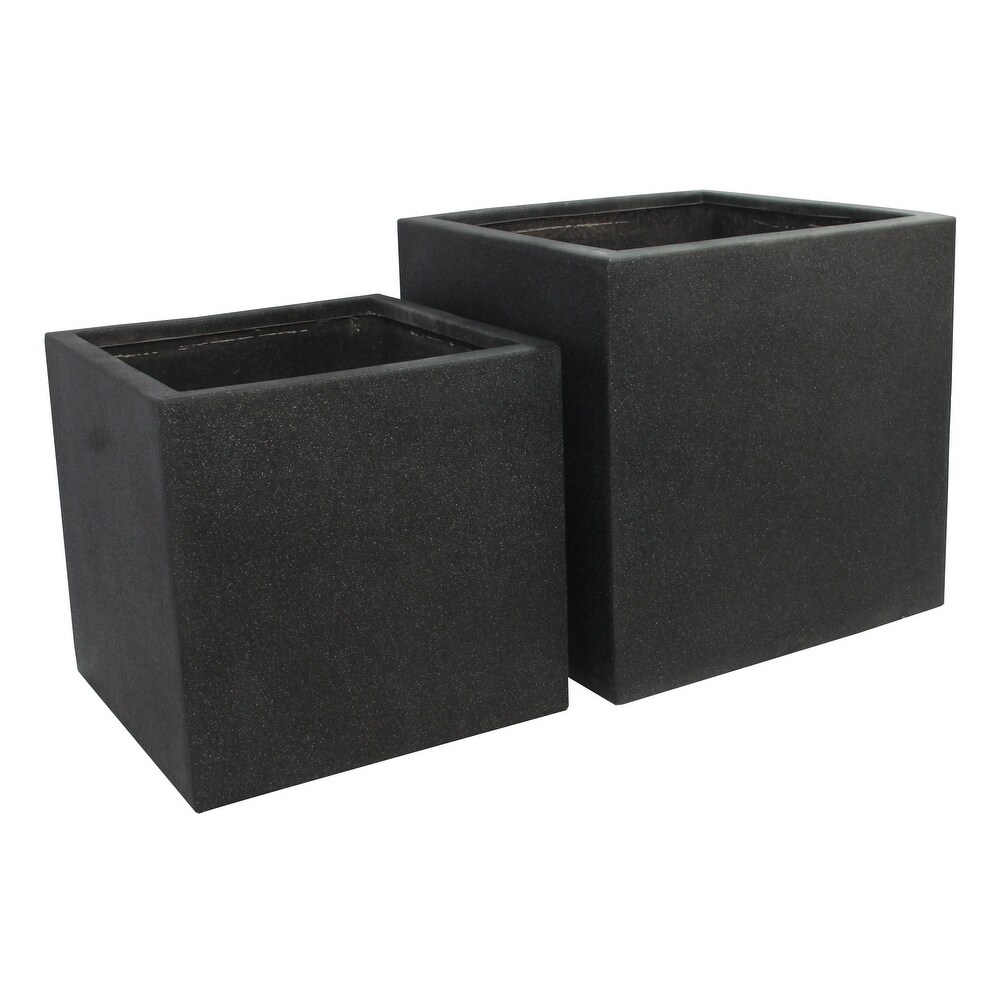 RHINE SQUARE POLY PLANTER (set of 2)