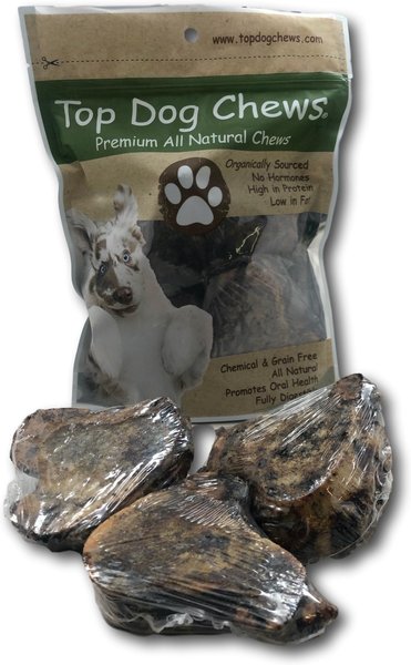 Top Dog Chews Premium All Natural Chews Meaty Beef Knuckle Slices Grain-Free Dog Treats， 3 count