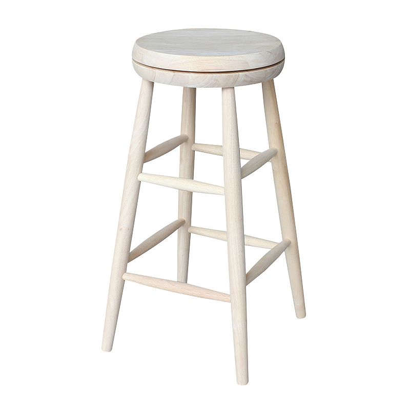 International Concepts White Swivel Bar Stool