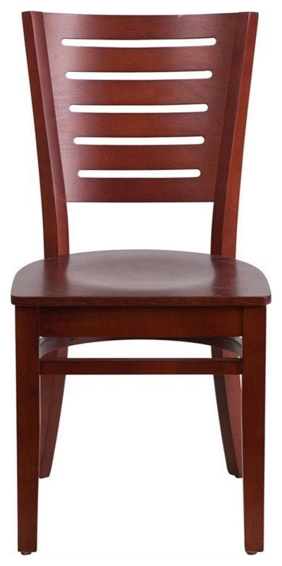 Flash Furniture Darby Restaurant Dining Chair in Mahogany   Transitional   Dining Chairs   by Pot Racks Plus  Houzz