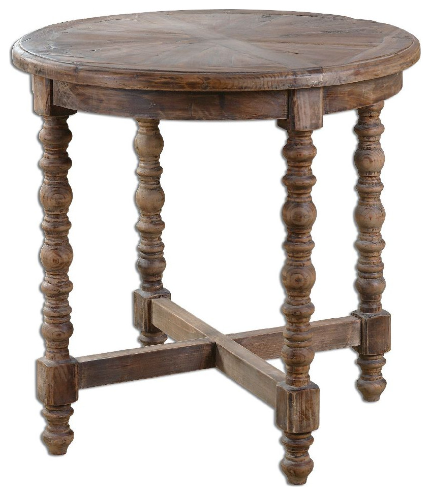 Uttermost Samuelle 26 x 26 quotWooden End Table   French Country   Side Tables And End Tables   by Buildcom  Houzz