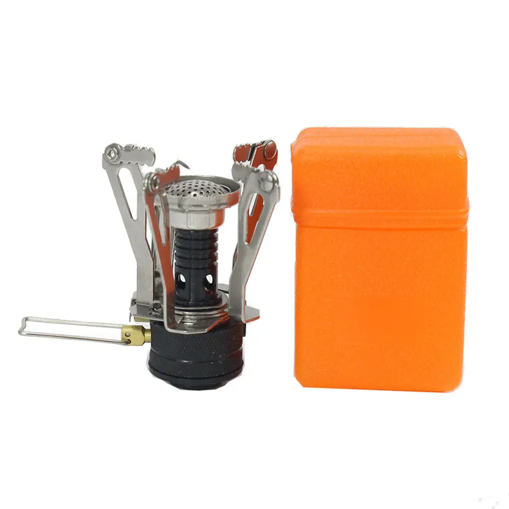 JSJM Hot Selling Outdoor Camping Stove Mini Stove Integrated Ignition Portable Picnic Stove Camping Mini Burner