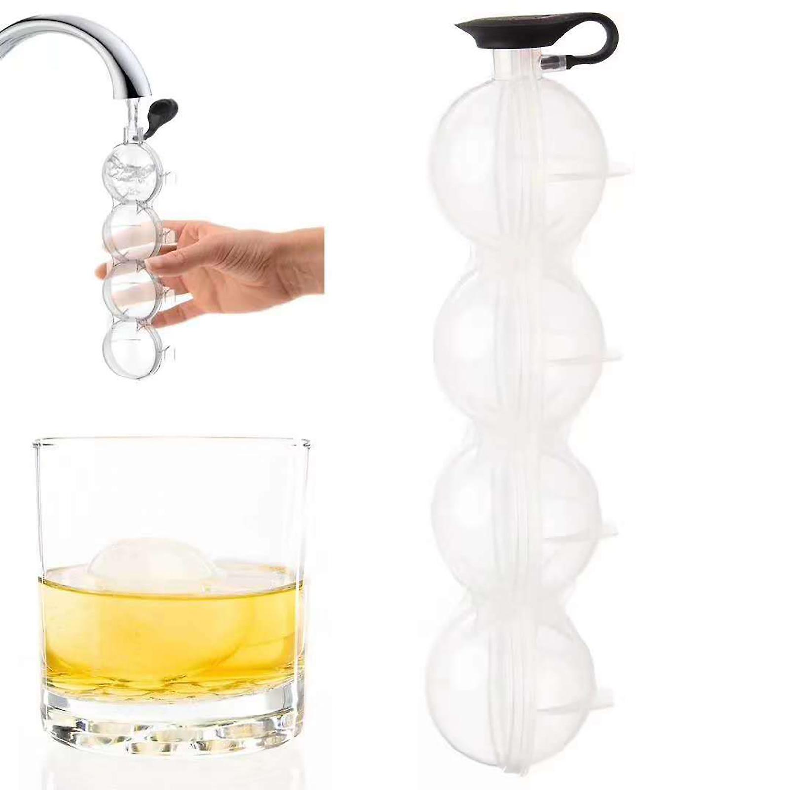 Whiskey Large Sphere Ice Ball Mold 4 Ice Balls Maker For Cocktail