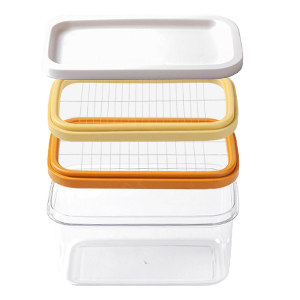 2 Kinds Of Butter Dish With Lid And Slicer Butter Container Container Double Layer