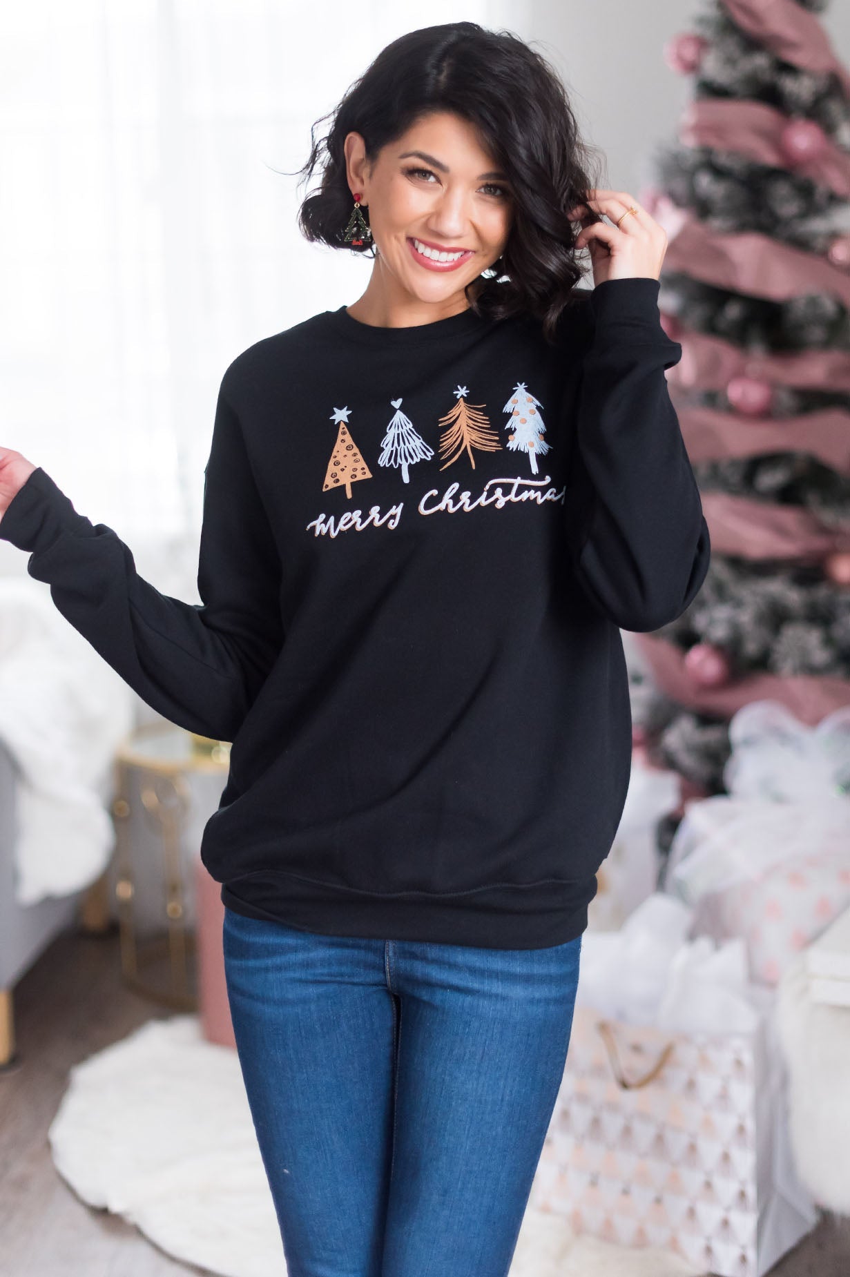 Oh Christmas Tree Modest Sweatshirt