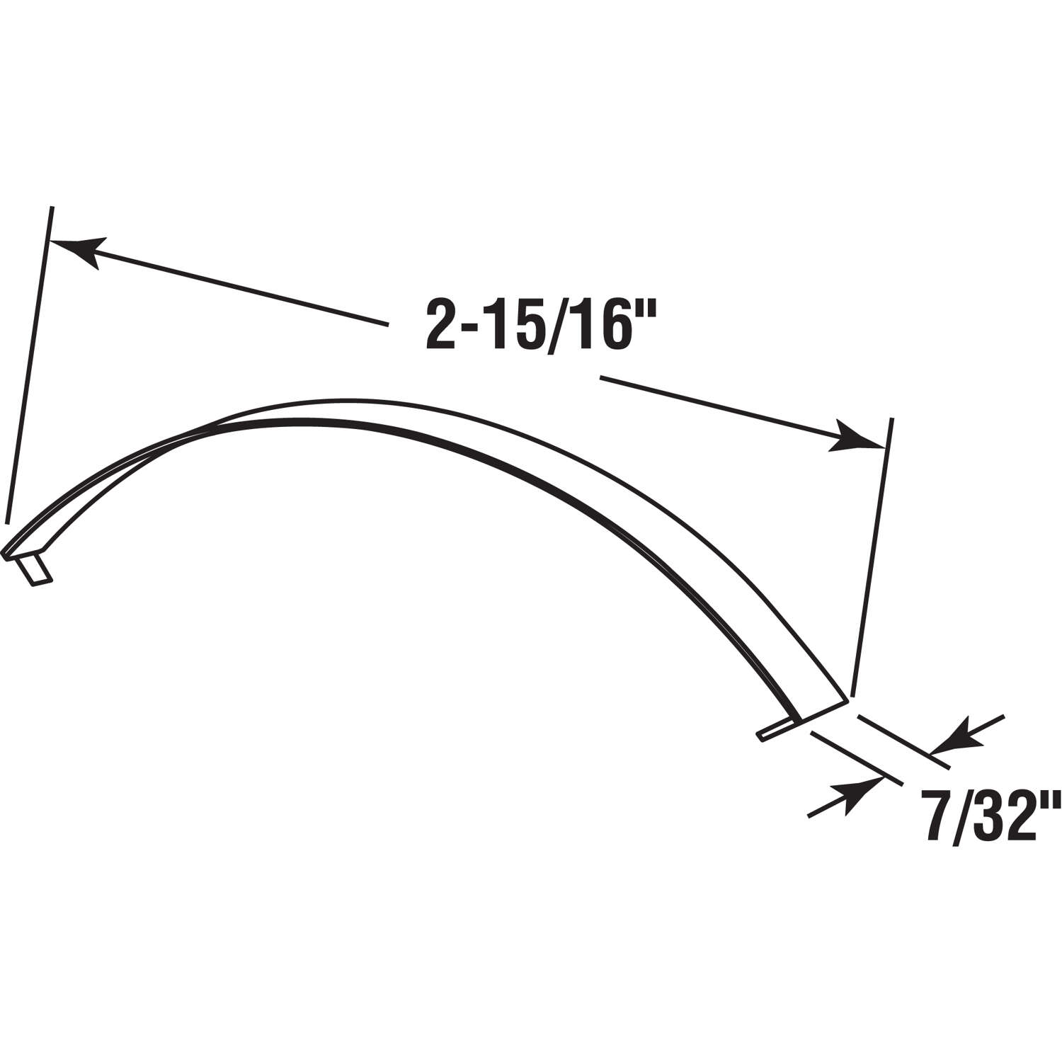 Prime-Line 0 in. D X 3 in. L Mill Silver Steel Gate Spring