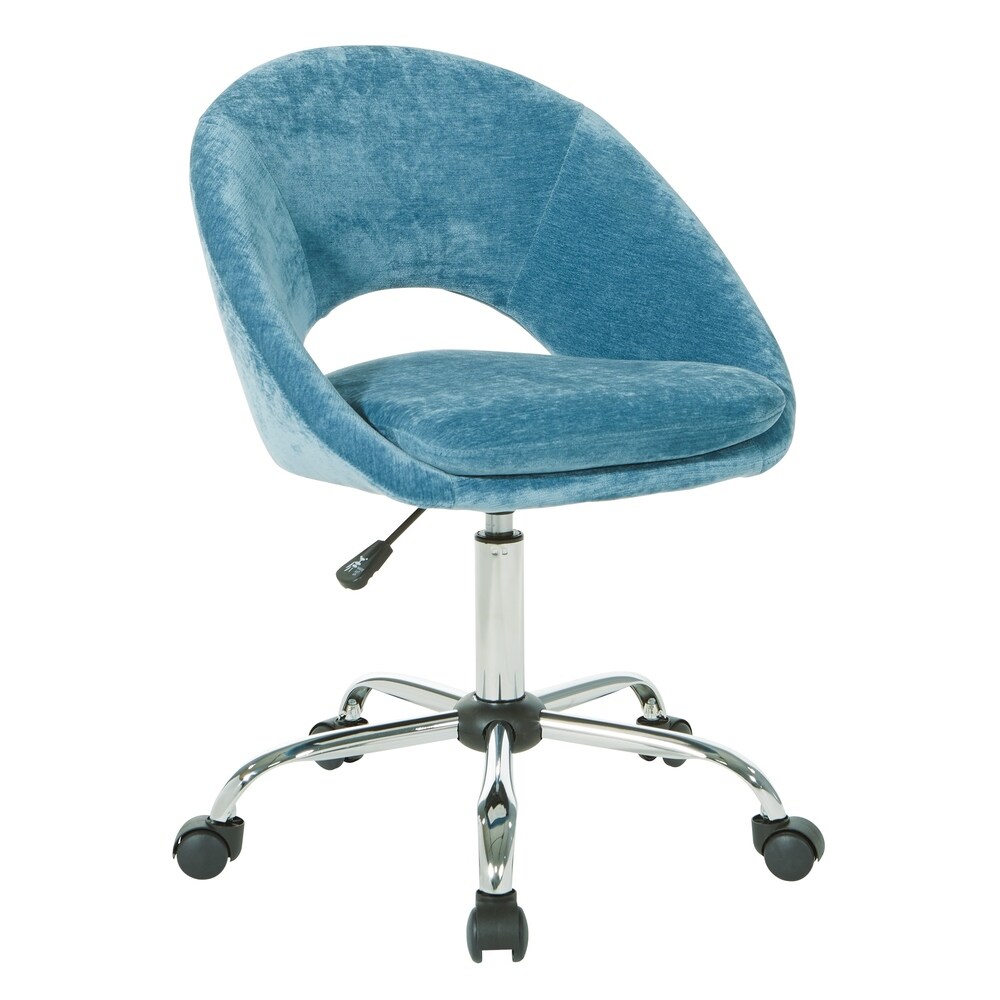 Milo Upholstered Modern Office Chair with Chrome Base