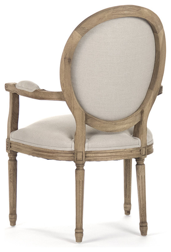 Medallion Arm Chair  Natural Oak   French Country   Armchairs And Accent Chairs   by Nook  ampCottage  Houzz