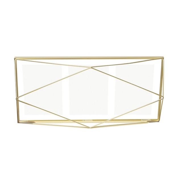 Set Of 3 Prisma Picture Frames Opening Brass Umbra