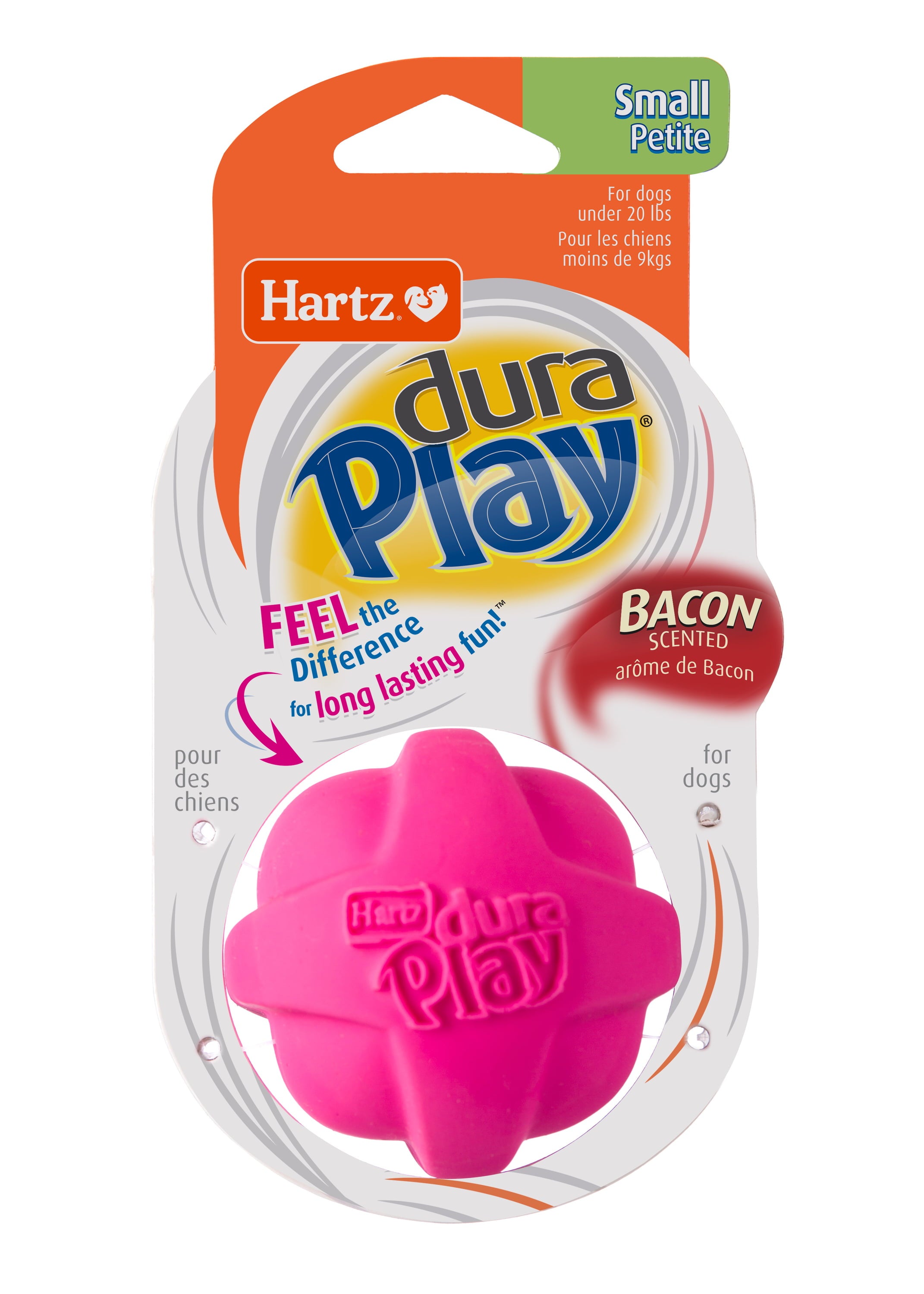 Hartz Dura Play Ball Dog Toy， Small， Color May Vary