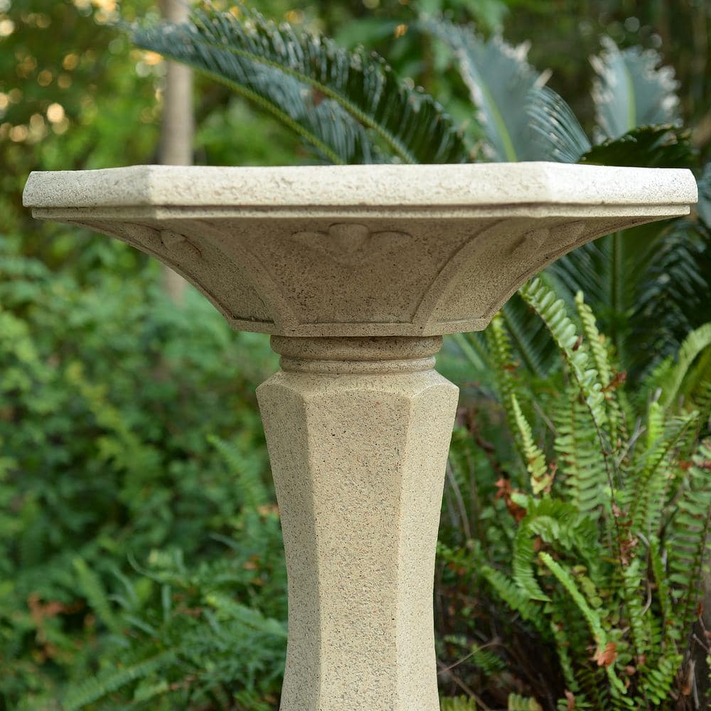 Manor Brook Riverhead Sandstone Resin Round Birdbath MB100599