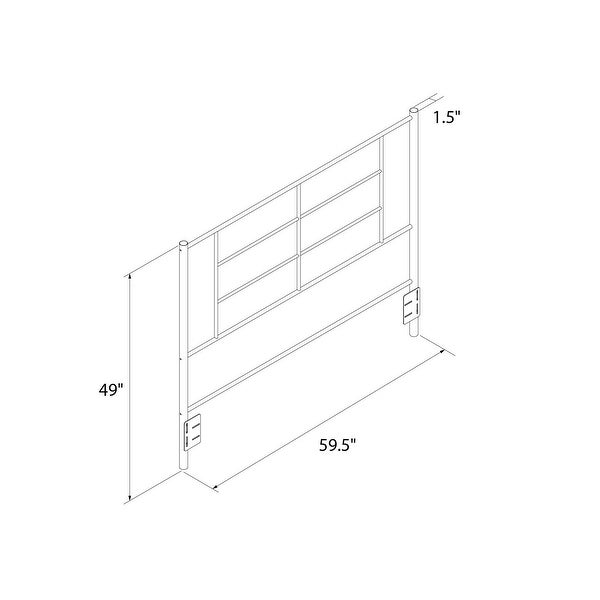 RealRooms Praxis Metal Headboard， Steel Construction， Mounting Hardware Included - - 37849859