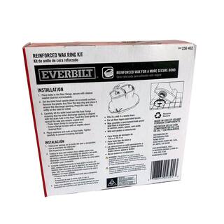 Everbilt Reinforced Toilet Wax Ring with Plastic Horn and Zinc-Plated Toilet Bolts 004301-SP