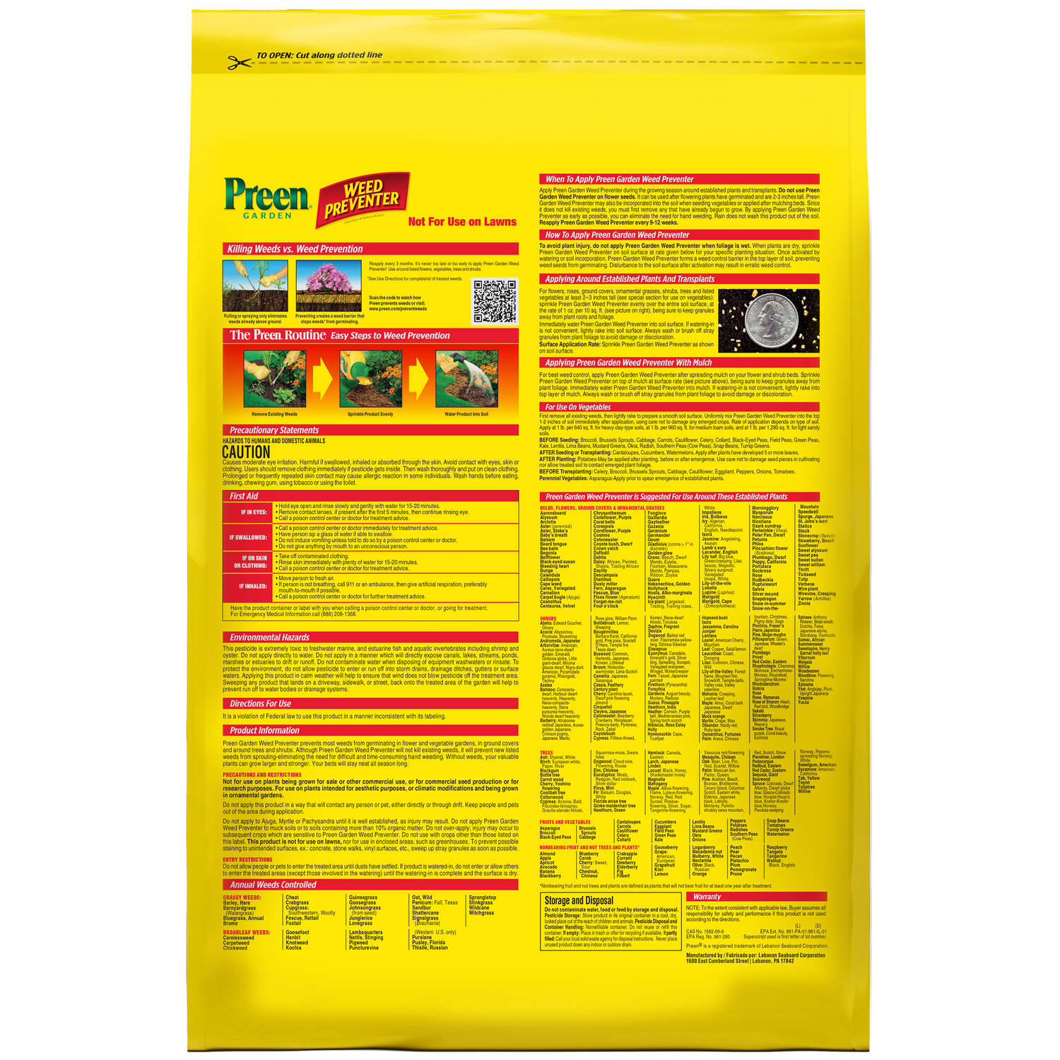 Preen Weed Preventer Granules 31.3 lb