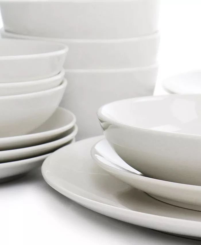 Elama Faandaacute;Tima 16 Piece Porcelain Double Bowl Dinnerware Set Service for 4