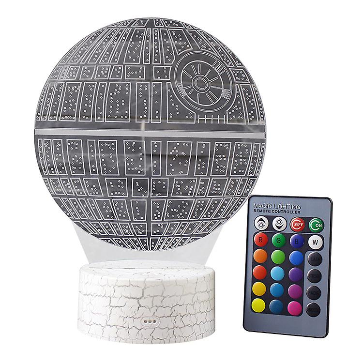 3d Optical Illusion Lamp Led Night Light， Usb Touch Star Wars Death Star 3d Small Table Lamp Black Base