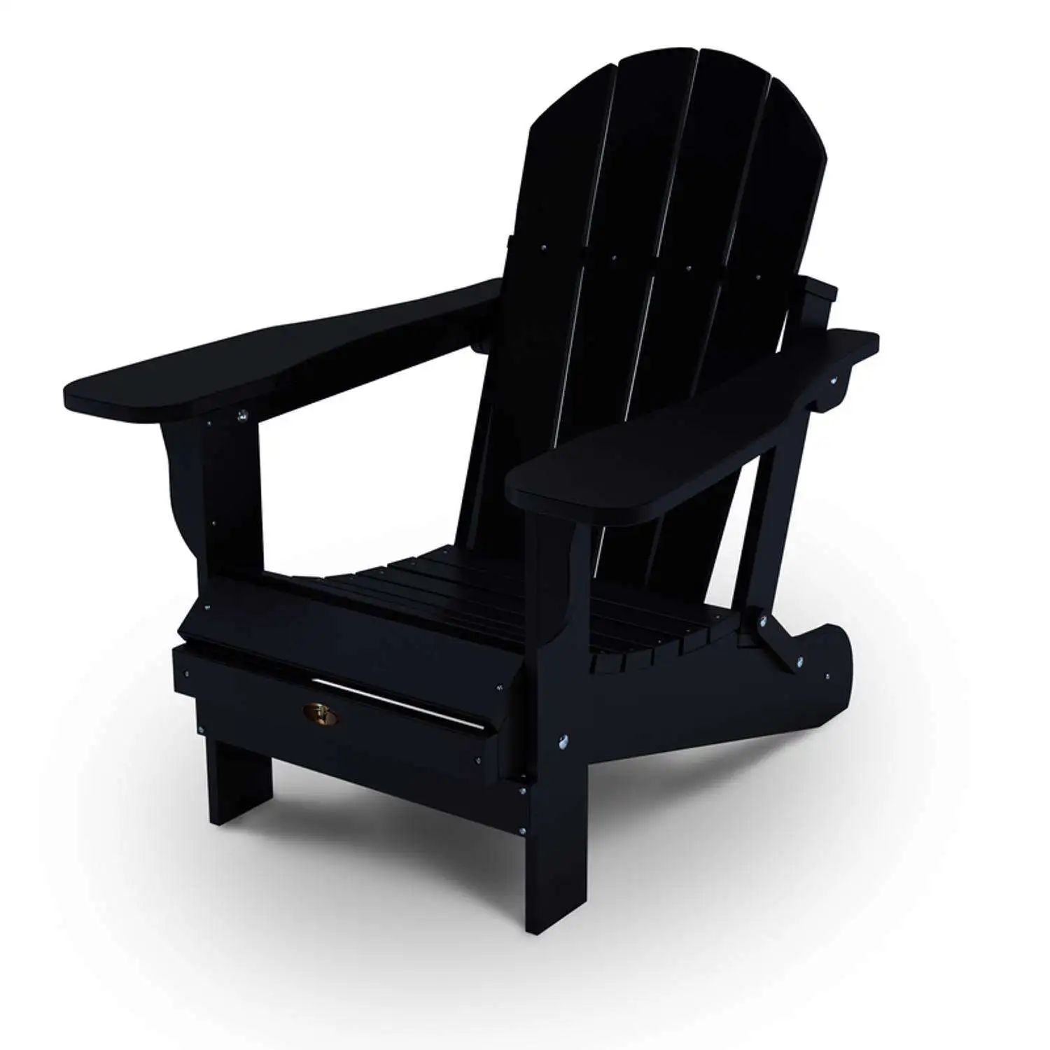 Leisure Line Black HDPE Frame Adirondack Chair