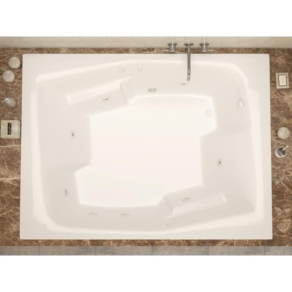 Universal Tubs Amethyst 6 ft. Acrylic Rectangular Drop-in Whirlpool Bathtub in White HD5472CWL