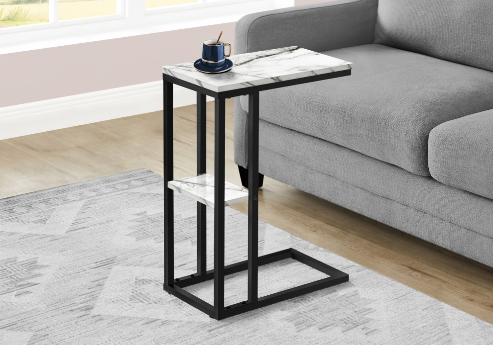 Accent Table 25 quotH  Espresso  Black Metal   Industrial   Side Tables And End Tables   by Monarch Specialties  Houzz