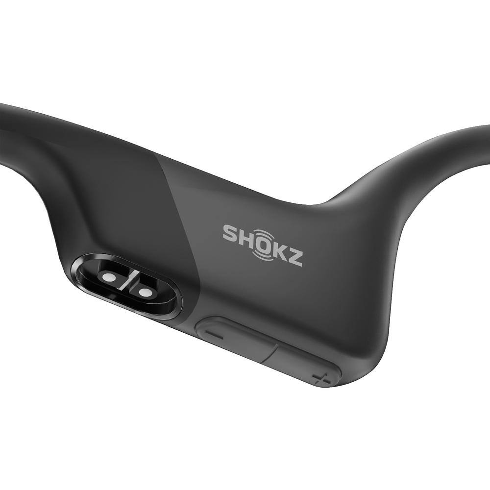 SHOKZ OpenRun Bone-Conduction Open-Ear Sport Headphones with Microphones in Black S803-ST-BK-US