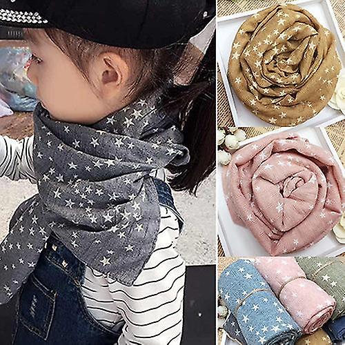 Children's Star Printed Cartoon Plaid Ring Scarves