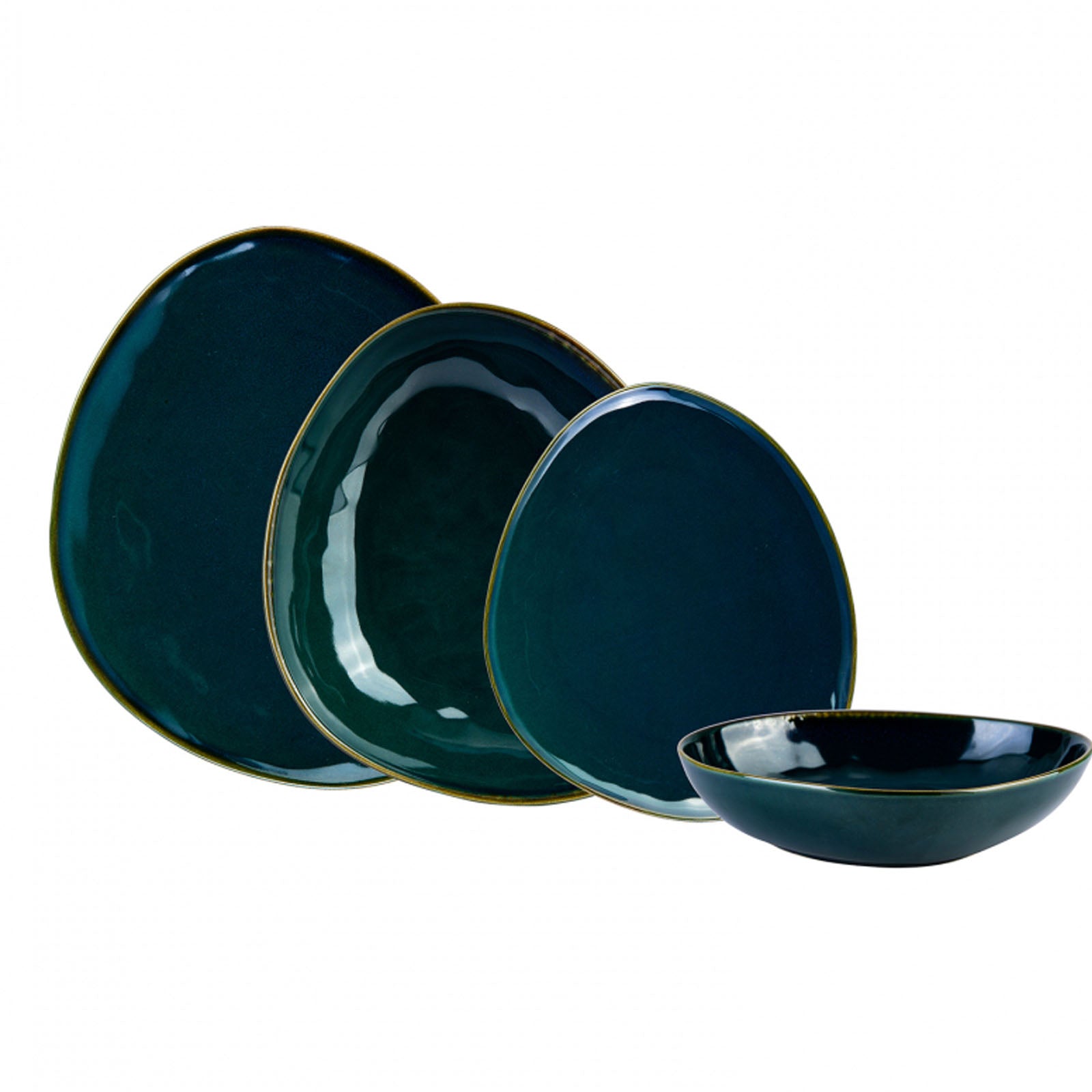 Karaca Teos Green 24 Pieces Dinner Set For 6 People 153.03.06.1503