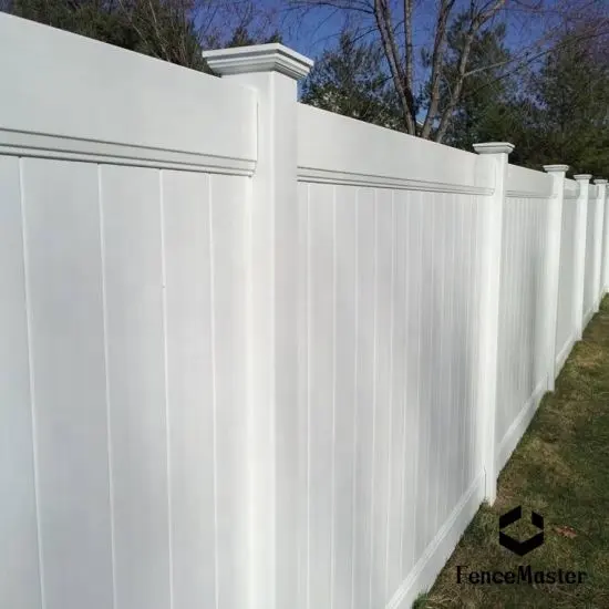 Hot Sale 6' x 6' or 6' x 8' White PVC Garden Privacy Fence Panels outdoor