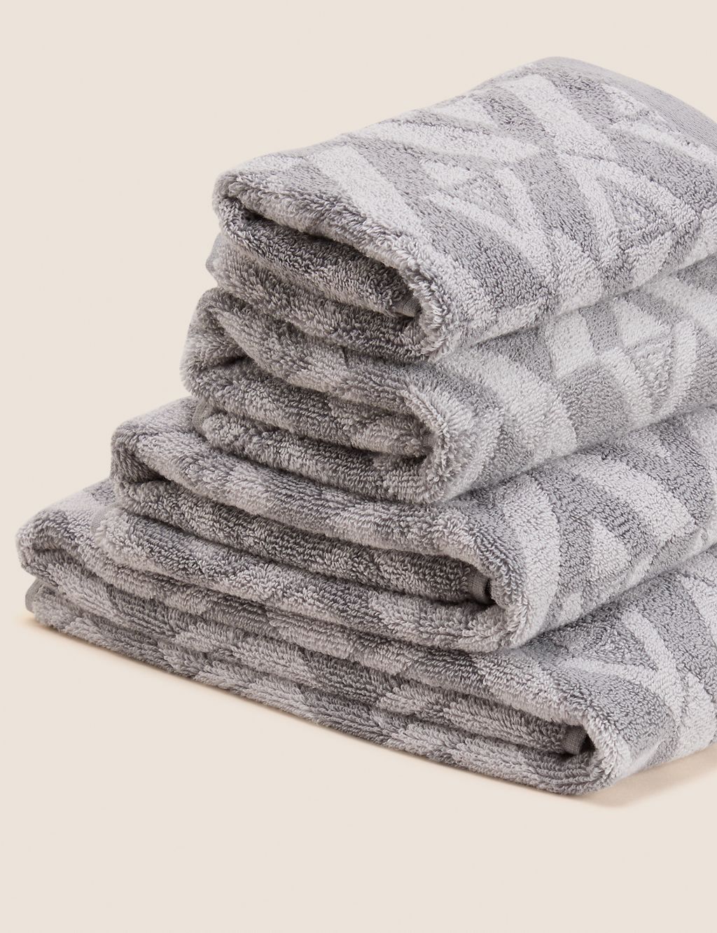 Pure Cotton Geometric Towel