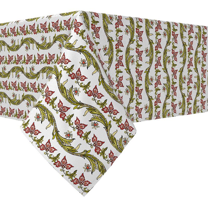 Rectangular Tablecloth， 100% Cotton， 52x104， Floral 7