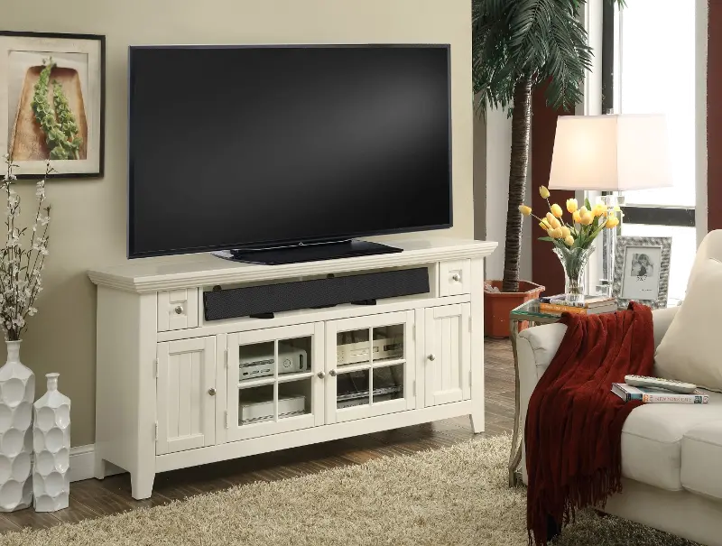 Country White 62 TV Stand