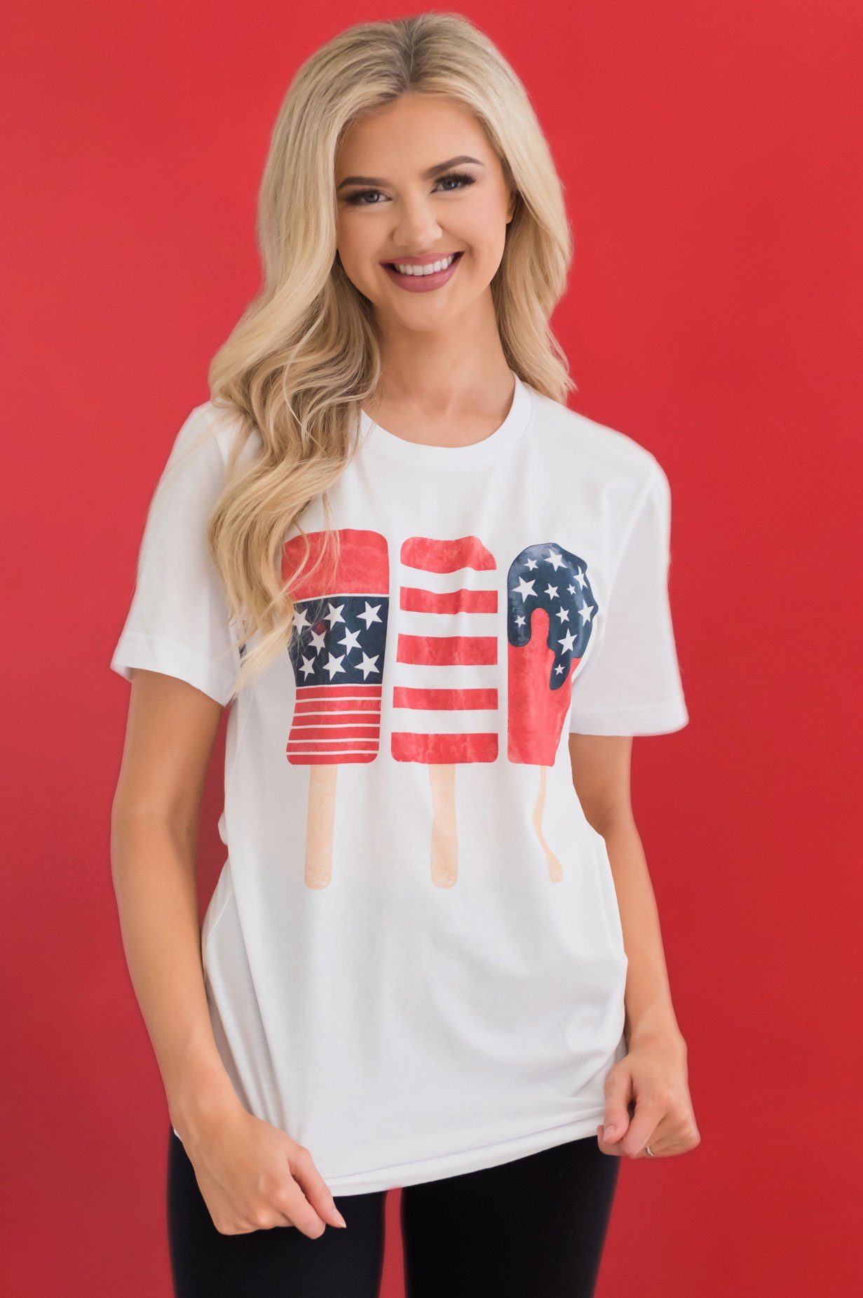 Patriotic Popsicles Modest Graphic Tee