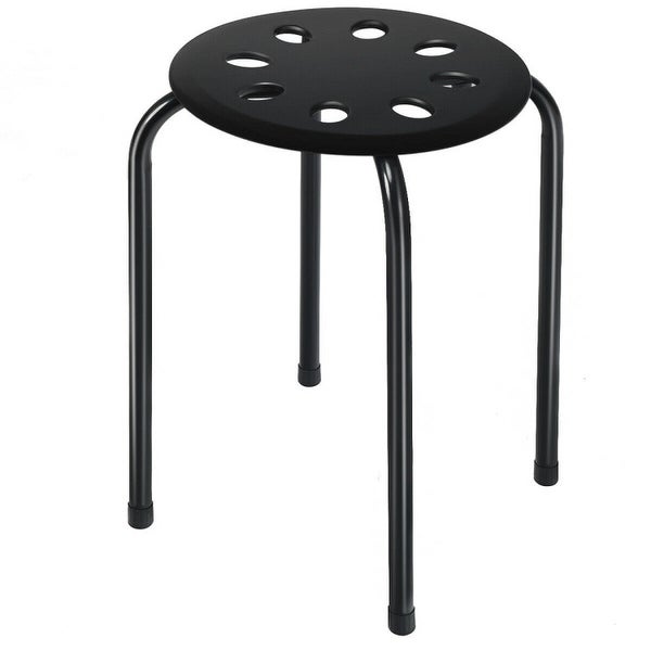 Set of 6 Portable Plastic Stack Stools - 14.5